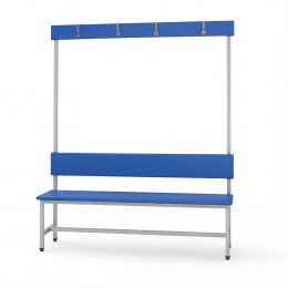 Мягкая скамейка для раздевалки 1,5м, односторонняя