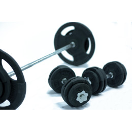 Комплект штанга и гантели MironFIt чугунный 65 кг